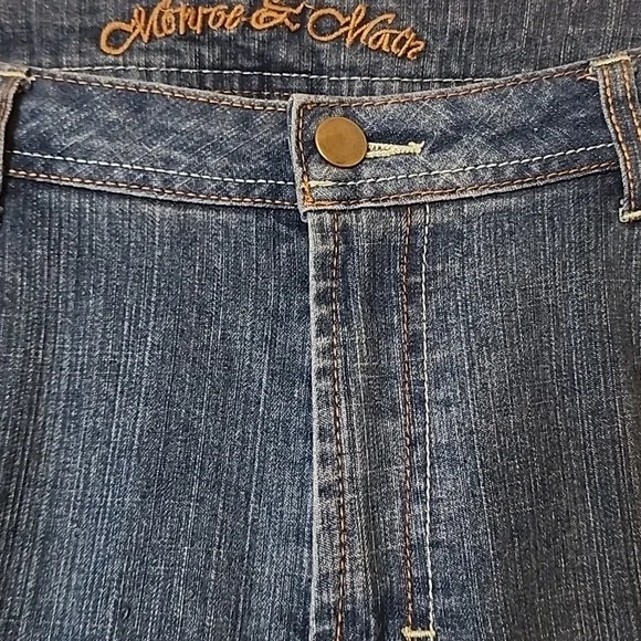 Monroe And Main Womens Blue Denim Capri Plus Size Jeans Size 16 - Picture 2 of 12